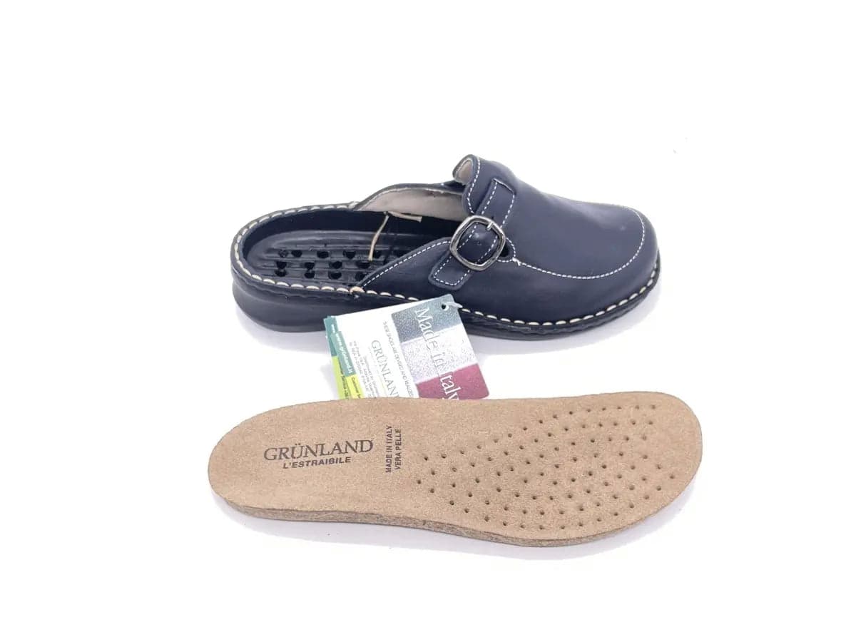 GRUNLAND Ciabatte Estraibili Chiuse Donna Dami Blu in Pantofole Calzature Durello - Agna, commercioVirtuoso.it
