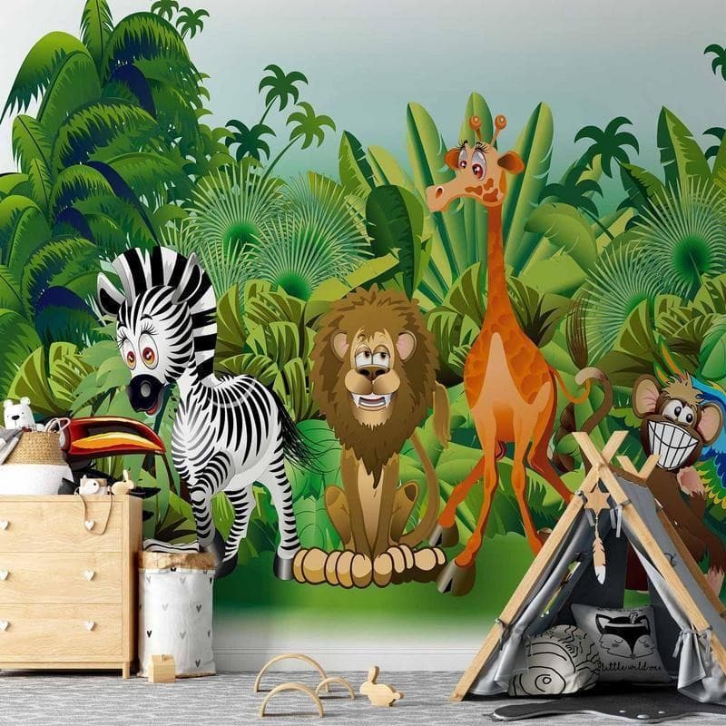 Fotomurale Jungle Animals in Carta da parati Collezione Casa - Trebisacce, commercioVirtuoso.it