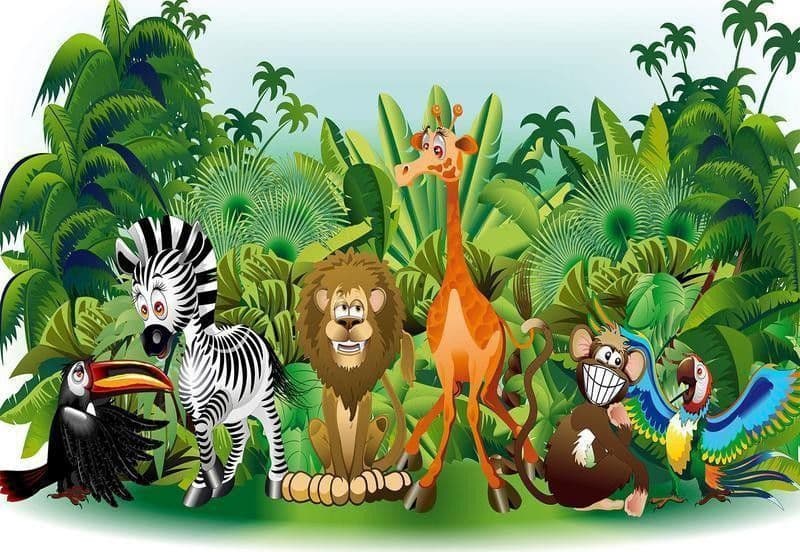 Fotomurale Jungle Animals in Carta da parati Collezione Casa - Trebisacce, commercioVirtuoso.it