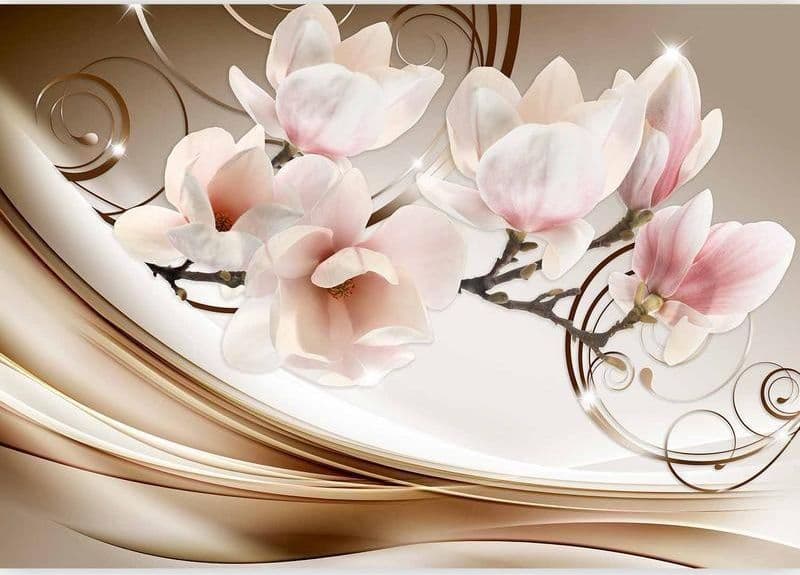 Fotomurale Waves of Magnolia in Carta da parati Collezione Casa - Trebisacce, commercioVirtuoso.it