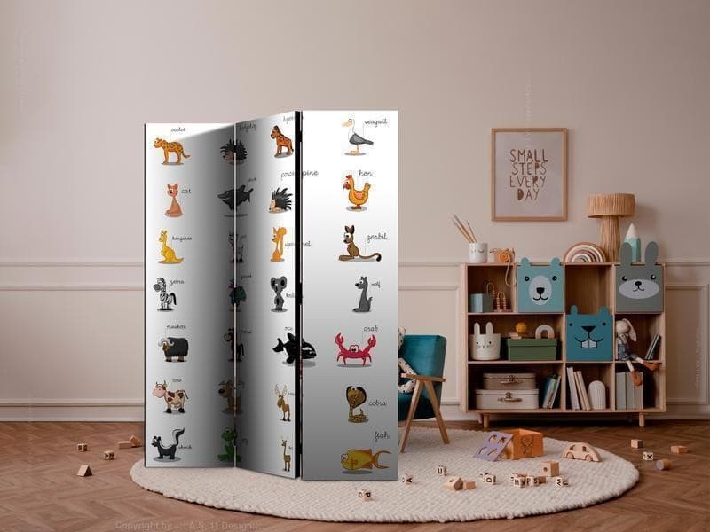 Paravento Learning by playing (animals) [divisori da interno] in Paraventi Collezione Casa - Trebisacce, commercioVirtuoso.it