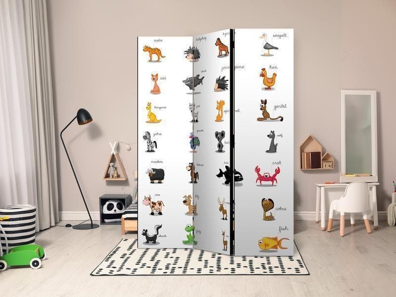 Paravento Learning by playing (animals) [divisori da interno] in Paraventi Collezione Casa - Trebisacce, commercioVirtuoso.it