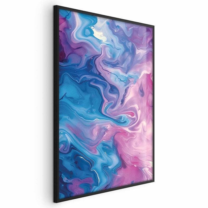 Poster - Night Flows - abstract waves in shades of blue and purple in Poster e stampe Collezione Casa - Trebisacce, commercioVirtuoso.it