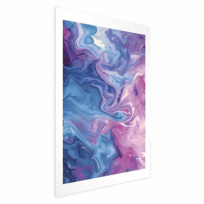 Poster - Night Flows - abstract waves in shades of blue and purple in Poster e stampe Collezione Casa - Trebisacce, commercioVirtuoso.it