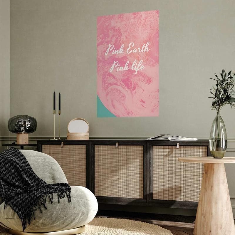 Poster - Pink Earth, Pink Life in Poster e stampe Collezione Casa - Trebisacce, commercioVirtuoso.it