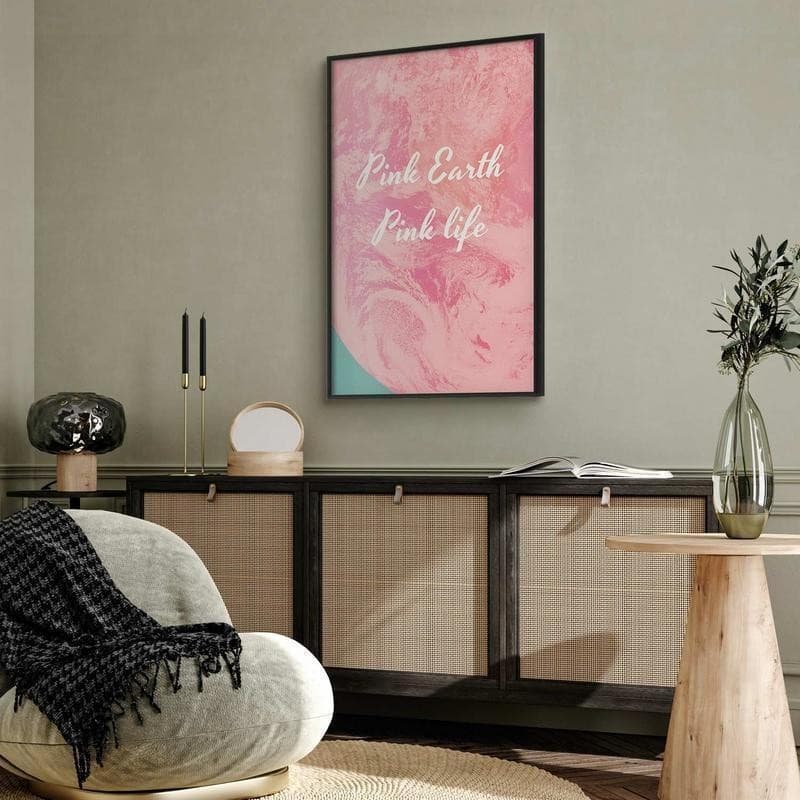 Poster - Pink Earth, Pink Life in Poster e stampe Collezione Casa - Trebisacce, commercioVirtuoso.it