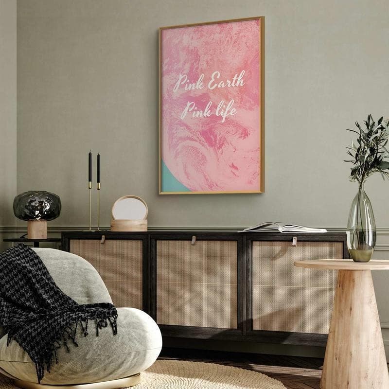 Poster - Pink Earth, Pink Life in Poster e stampe Collezione Casa - Trebisacce, commercioVirtuoso.it