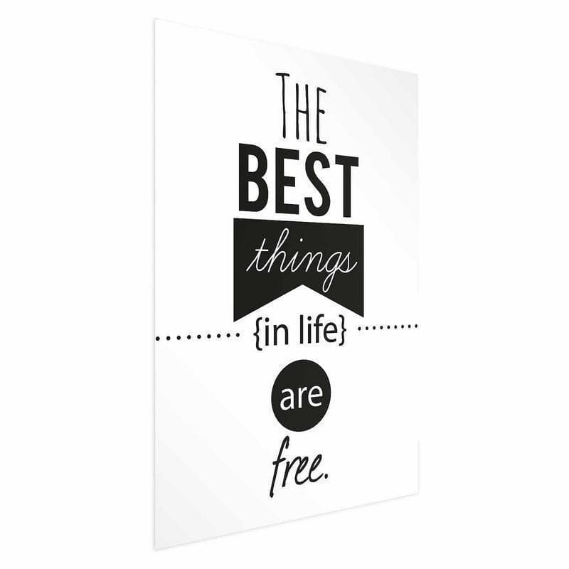 Poster - The Best Things in Life Are Free in Poster e stampe Collezione Casa - Trebisacce, commercioVirtuoso.it