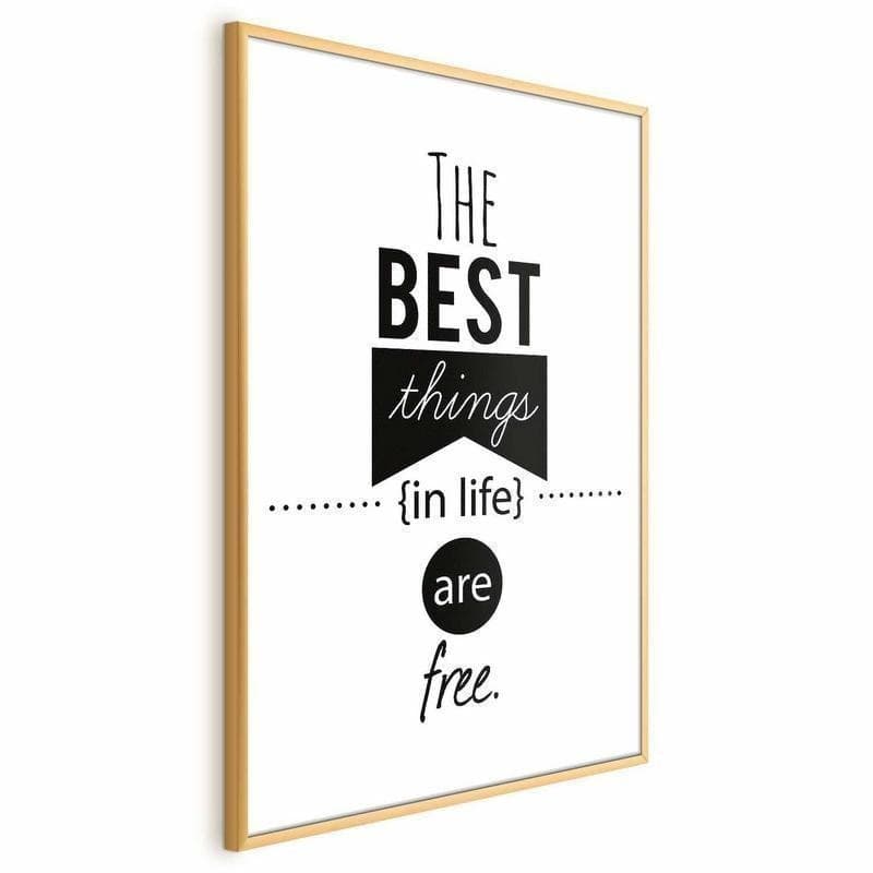 Poster - The Best Things in Life Are Free in Poster e stampe Collezione Casa - Trebisacce, commercioVirtuoso.it