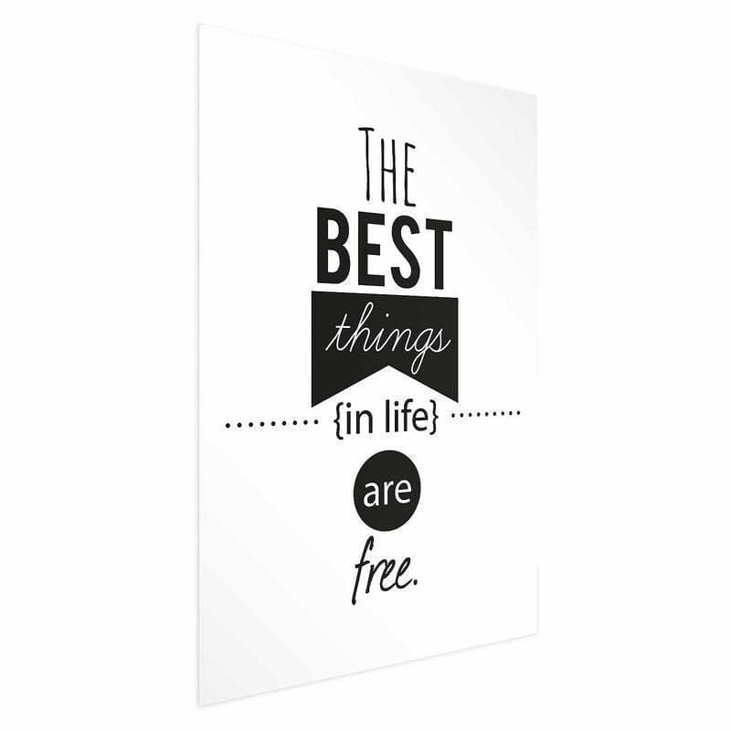 Poster - The Best Things in Life Are Free in Poster e stampe Collezione Casa - Trebisacce, commercioVirtuoso.it
