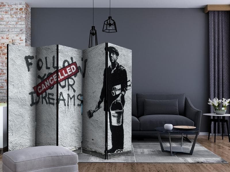 Paravento Dreams Cancelled (Banksy) II [Room Dividers] in Paraventi Collezione Casa - Trebisacce, commercioVirtuoso.it
