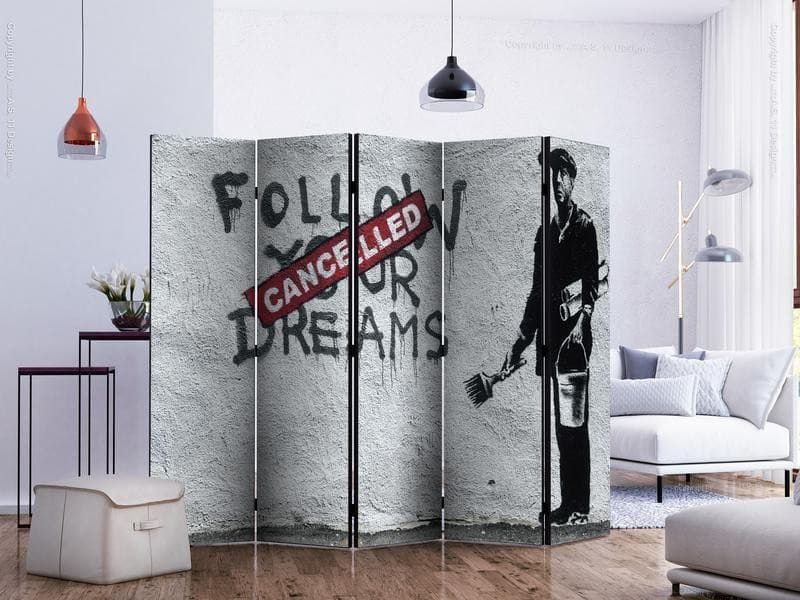 Paravento Dreams Cancelled (Banksy) II [Room Dividers] in Paraventi Collezione Casa - Trebisacce, commercioVirtuoso.it