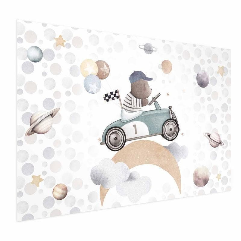 Poster - Bear in a Race Car in Poster e stampe Collezione Casa - Trebisacce, commercioVirtuoso.it