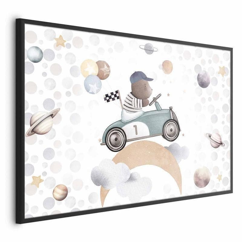 Poster - Bear in a Race Car in Poster e stampe Collezione Casa - Trebisacce, commercioVirtuoso.it