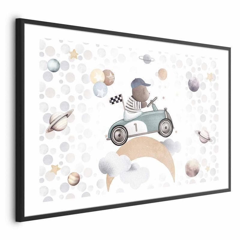 Poster - Bear in a Race Car in Poster e stampe Collezione Casa - Trebisacce, commercioVirtuoso.it