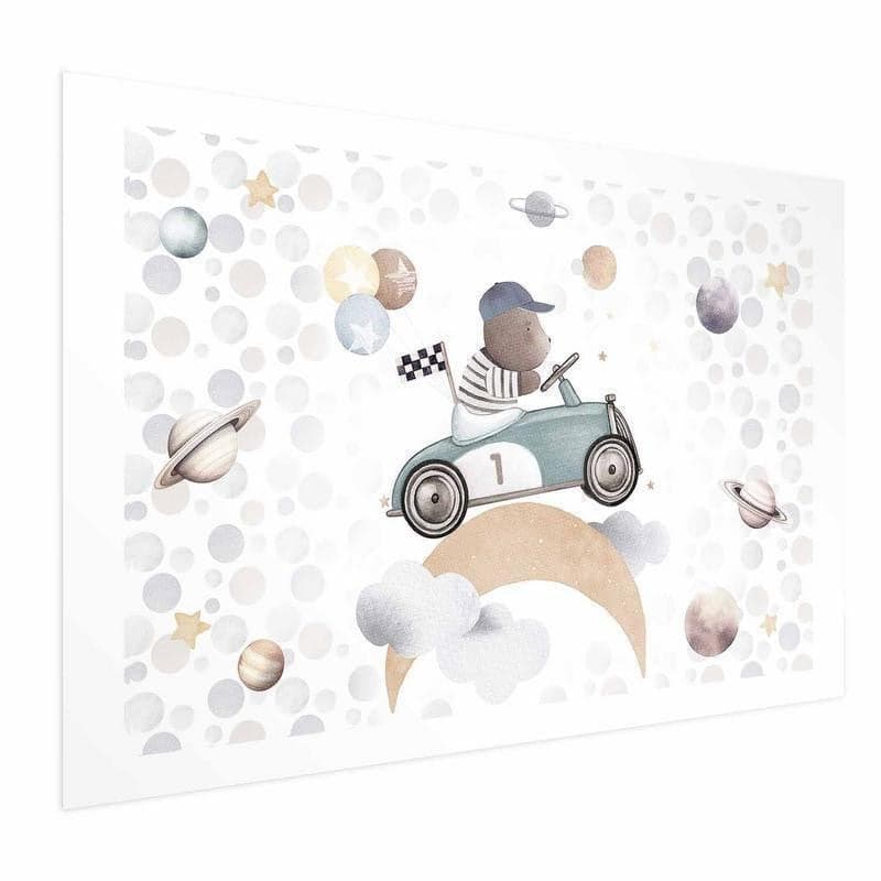 Poster - Bear in a Race Car in Poster e stampe Collezione Casa - Trebisacce, commercioVirtuoso.it