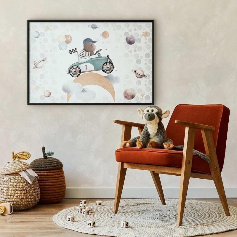 Poster - Bear in a Race Car in Poster e stampe Collezione Casa - Trebisacce, commercioVirtuoso.it