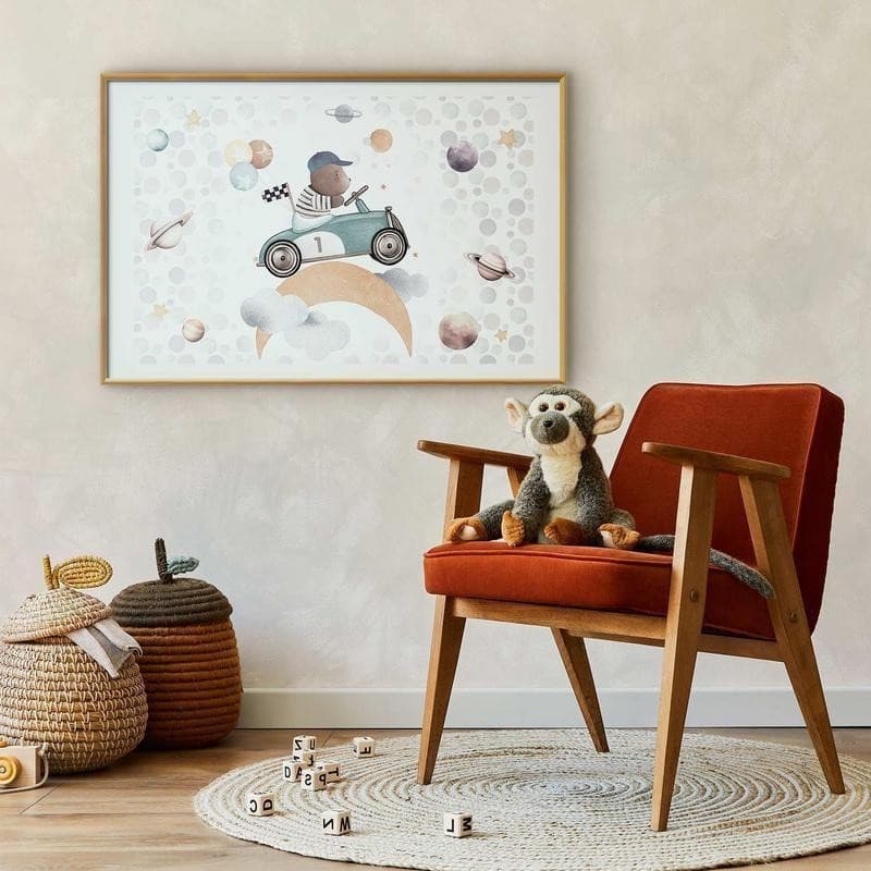 Poster - Bear in a Race Car in Poster e stampe Collezione Casa - Trebisacce, commercioVirtuoso.it