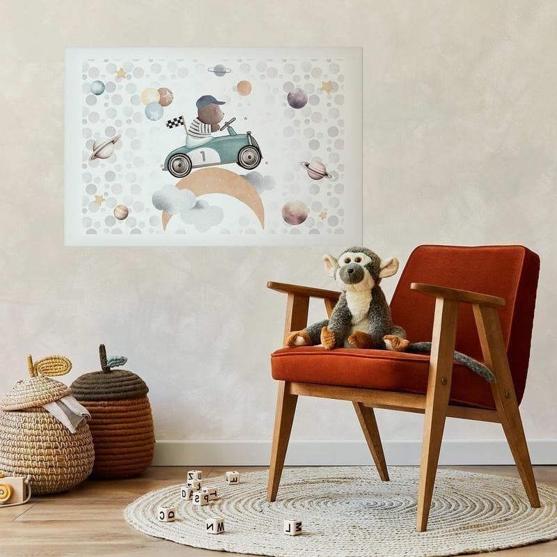 Poster - Bear in a Race Car in Poster e stampe Collezione Casa - Trebisacce, commercioVirtuoso.it