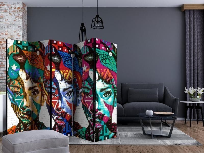 Paravento Colorful Faces II [Room Dividers] in Paraventi Collezione Casa - Trebisacce, commercioVirtuoso.it