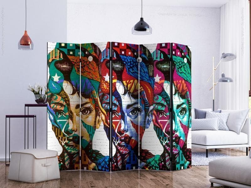 Paravento Colorful Faces II [Room Dividers] in Paraventi Collezione Casa - Trebisacce, commercioVirtuoso.it