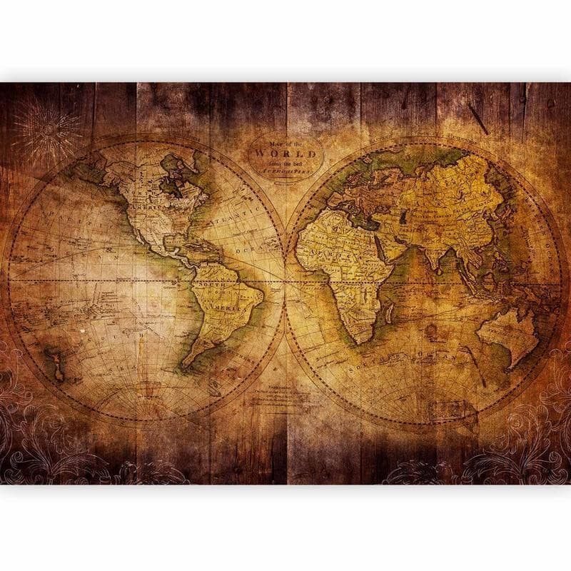 Fotomurale Mondo sulla cartina vecchia in Carta da parati Collezione Casa - Trebisacce, commercioVirtuoso.it