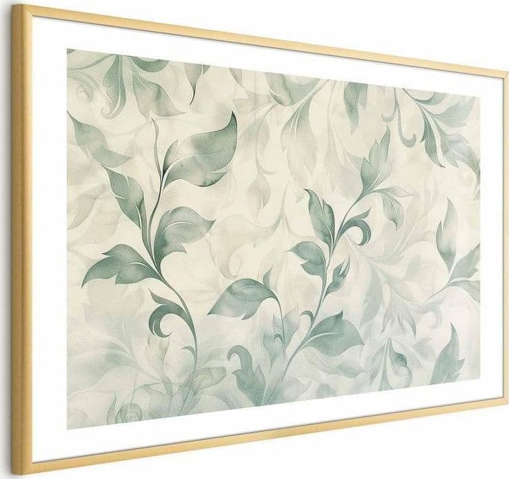 Poster - Watercolor Green-Beige Leaves in Poster e stampe Collezione Casa - Trebisacce, commercioVirtuoso.it