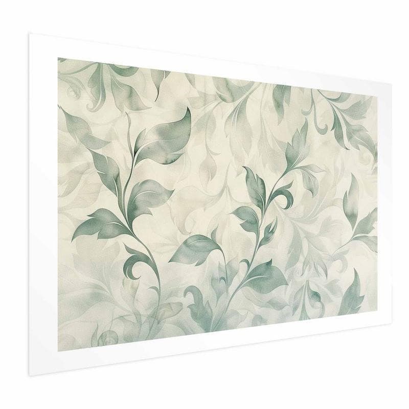 Poster - Watercolor Green-Beige Leaves in Poster e stampe Collezione Casa - Trebisacce, commercioVirtuoso.it