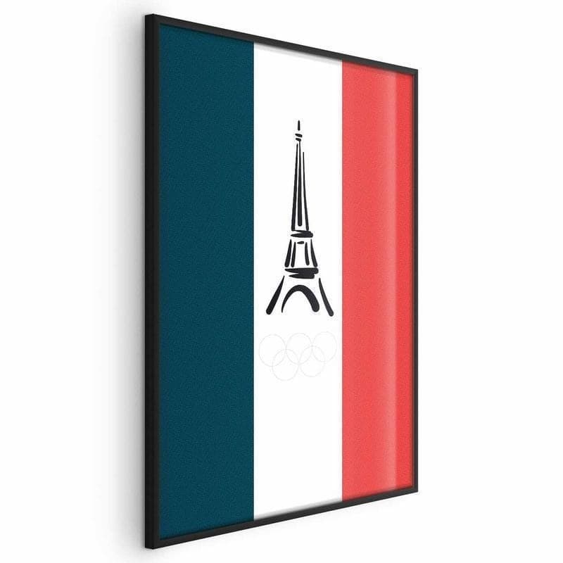 Poster - Graphic Eiffel Tower Against the French Flag in Poster e stampe Collezione Casa - Trebisacce, commercioVirtuoso.it