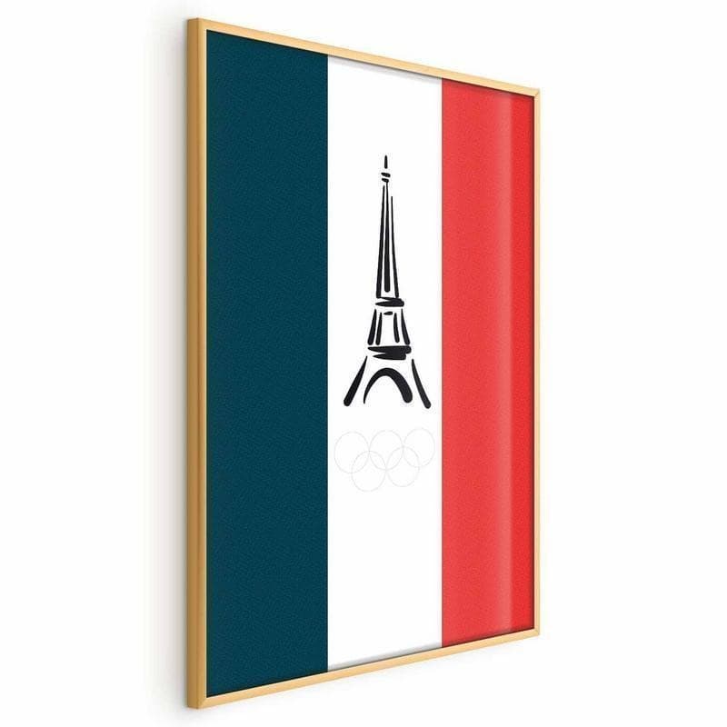 Poster - Graphic Eiffel Tower Against the French Flag in Poster e stampe Collezione Casa - Trebisacce, commercioVirtuoso.it