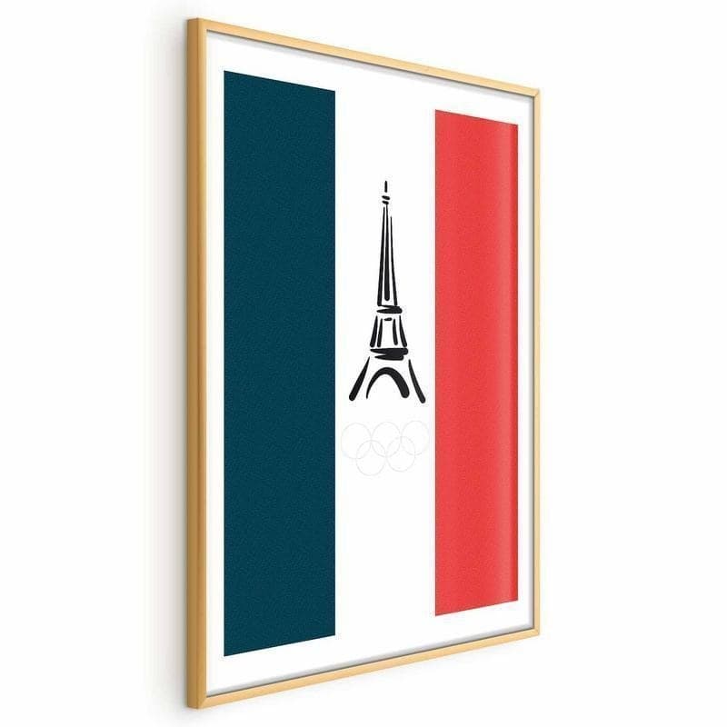 Poster - Graphic Eiffel Tower Against the French Flag in Poster e stampe Collezione Casa - Trebisacce, commercioVirtuoso.it