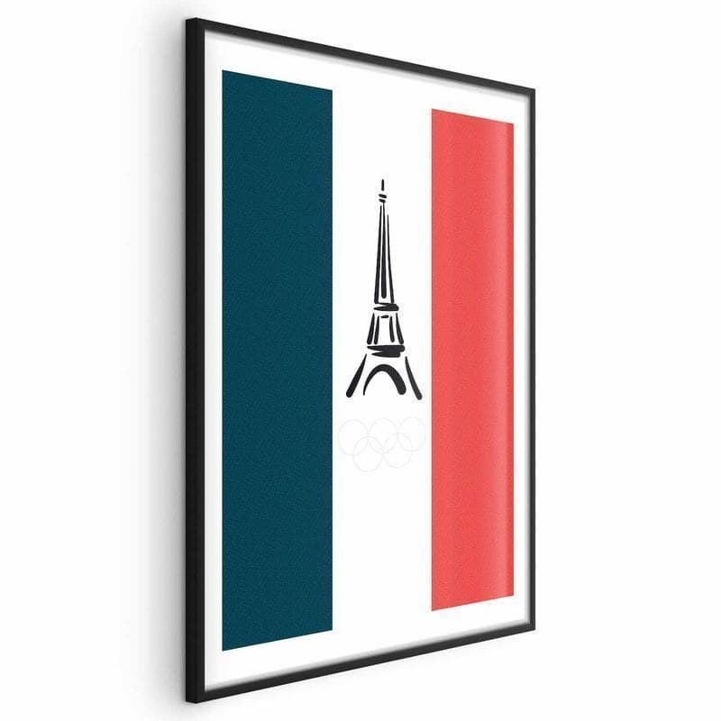 Poster - Graphic Eiffel Tower Against the French Flag in Poster e stampe Collezione Casa - Trebisacce, commercioVirtuoso.it