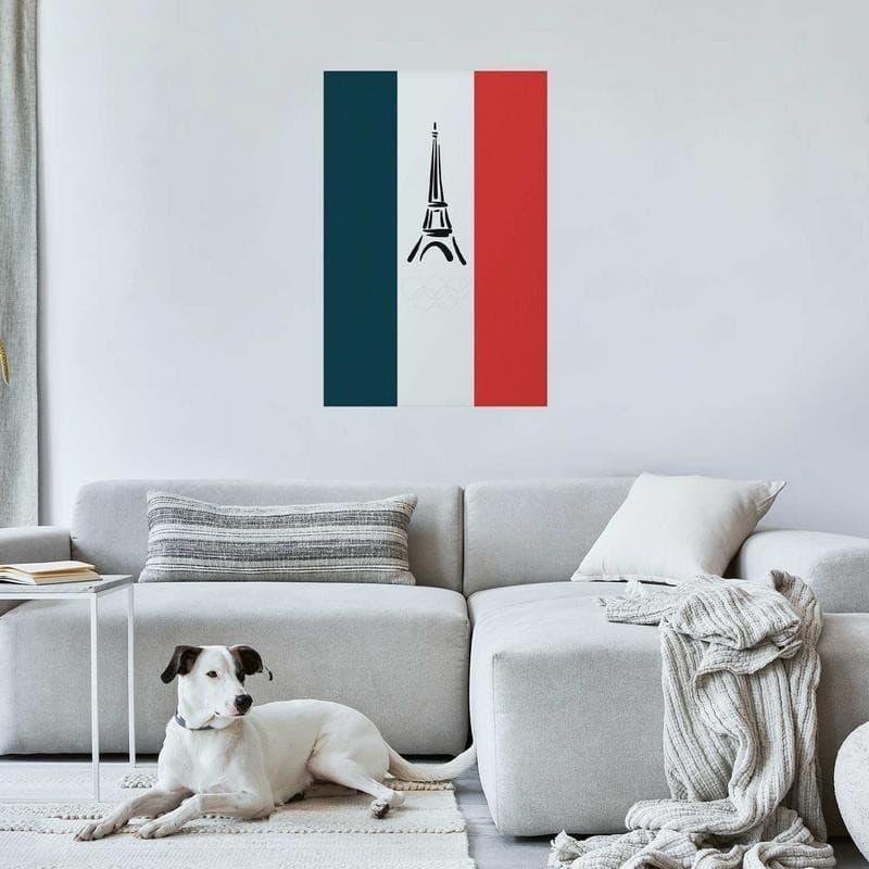 Poster - Graphic Eiffel Tower Against the French Flag in Poster e stampe Collezione Casa - Trebisacce, commercioVirtuoso.it