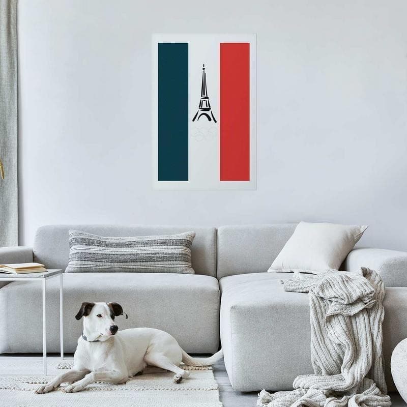 Poster - Graphic Eiffel Tower Against the French Flag in Poster e stampe Collezione Casa - Trebisacce, commercioVirtuoso.it