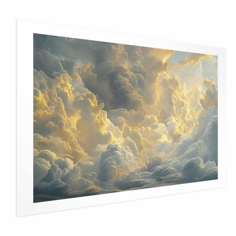 Poster - Last Breath of the Day: Clouds Illuminated by Evening Glow in Poster e stampe Collezione Casa - Trebisacce, commercioVirtuoso.it