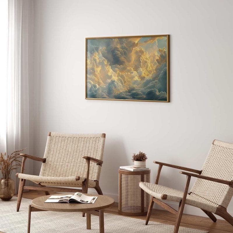 Poster - Last Breath of the Day: Clouds Illuminated by Evening Glow in Poster e stampe Collezione Casa - Trebisacce, commercioVirtuoso.it