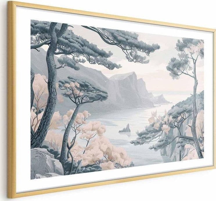 Poster - Blue Coast in Delicate Colors in Poster e stampe Collezione Casa - Trebisacce, commercioVirtuoso.it