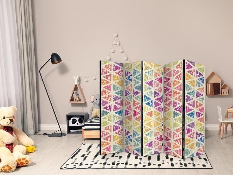 Paravento Letters and Triangles II [divisori da interno] in Paraventi Collezione Casa - Trebisacce, commercioVirtuoso.it