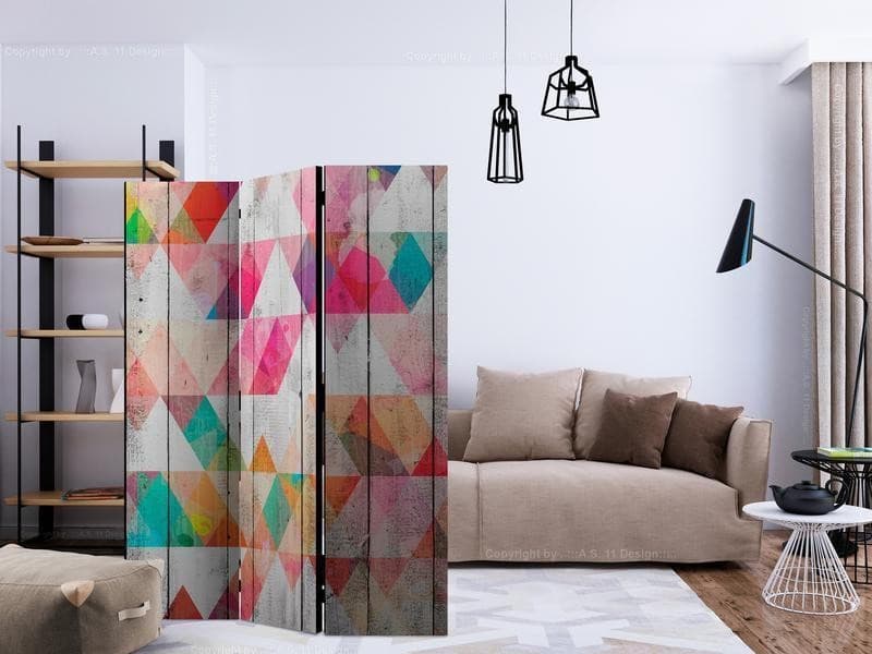 Paravento Rainbow Triangles [Room Dividers] in Paraventi Collezione Casa - Trebisacce, commercioVirtuoso.it