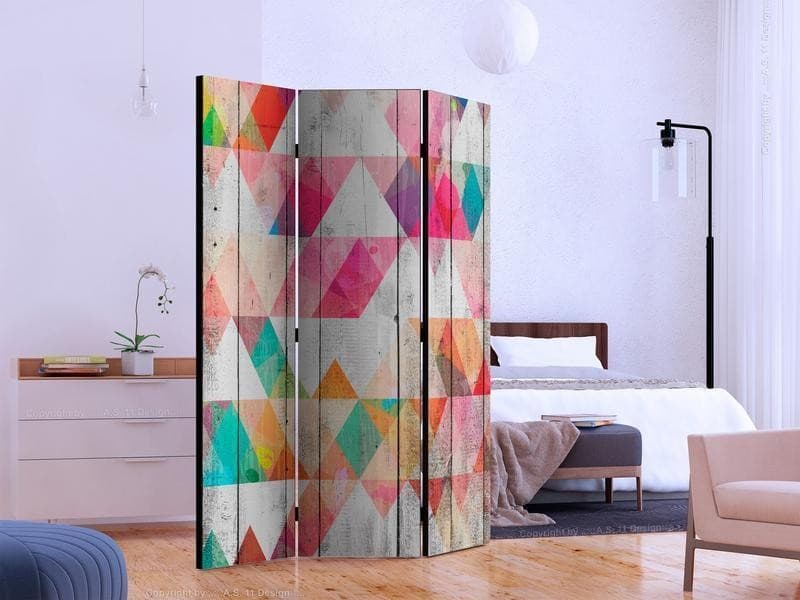 Paravento Rainbow Triangles [Room Dividers] in Paraventi Collezione Casa - Trebisacce, commercioVirtuoso.it