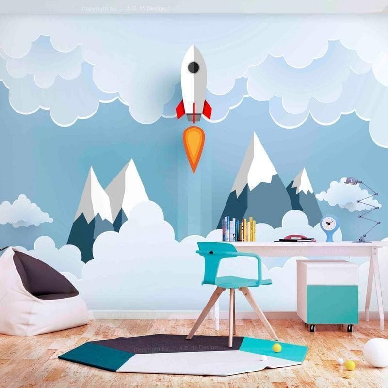 Fotomurale Rocket in the Clouds in Carta da parati Collezione Casa - Trebisacce, commercioVirtuoso.it