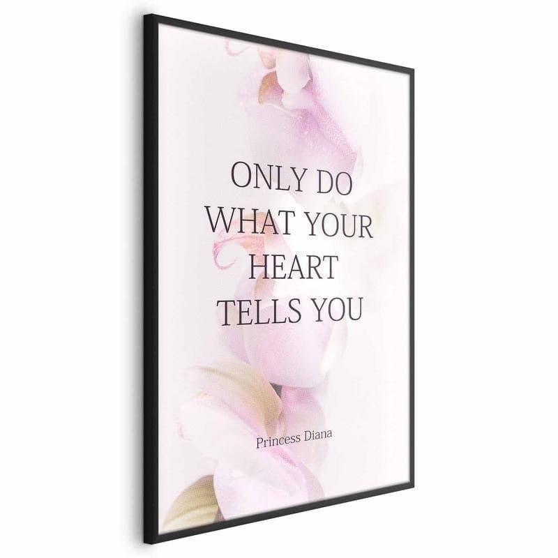 Poster - Do What Your Heart Tells in Poster e stampe Collezione Casa - Trebisacce, commercioVirtuoso.it