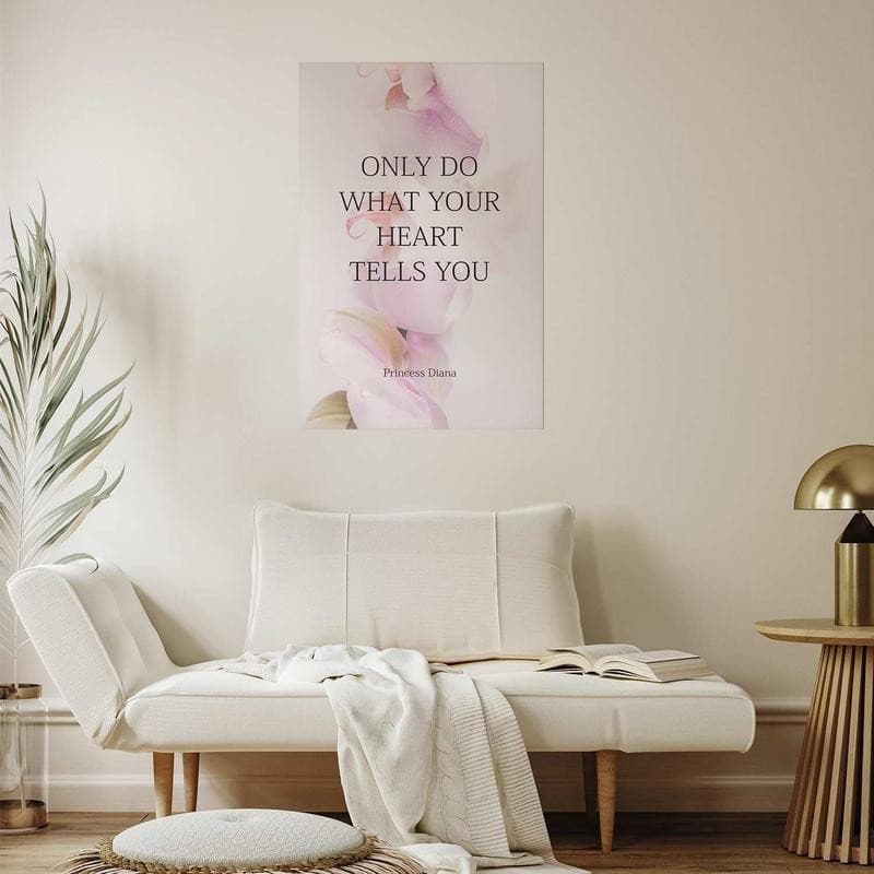 Poster - Do What Your Heart Tells in Poster e stampe Collezione Casa - Trebisacce, commercioVirtuoso.it