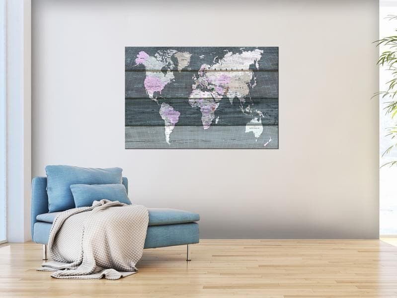 Quadri di sughero Journey through the World [Cork Map] in Bacheche Collezione Casa - Trebisacce, commercioVirtuoso.it