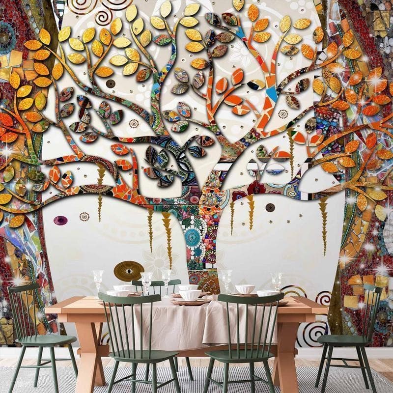 Carta da Parati Albero della Vita Decorato in Carta da parati Collezione Casa - Trebisacce, commercioVirtuoso.it