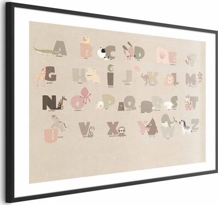 Poster - Beige Alphabet in Poster e stampe Collezione Casa - Trebisacce, commercioVirtuoso.it
