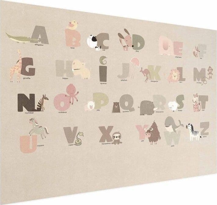 Poster - Beige Alphabet in Poster e stampe Collezione Casa - Trebisacce, commercioVirtuoso.it