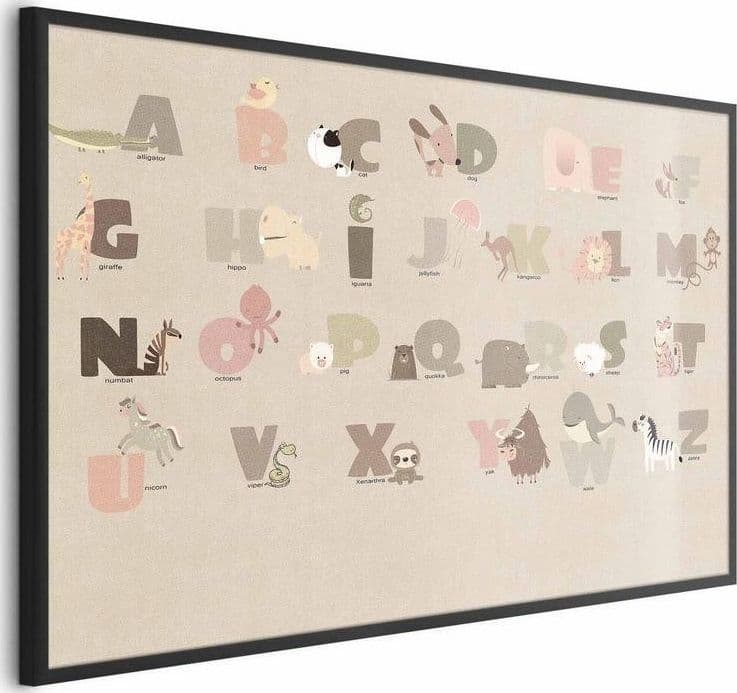 Poster - Beige Alphabet in Poster e stampe Collezione Casa - Trebisacce, commercioVirtuoso.it