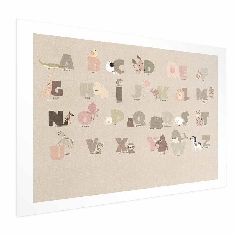 Poster - Beige Alphabet in Poster e stampe Collezione Casa - Trebisacce, commercioVirtuoso.it