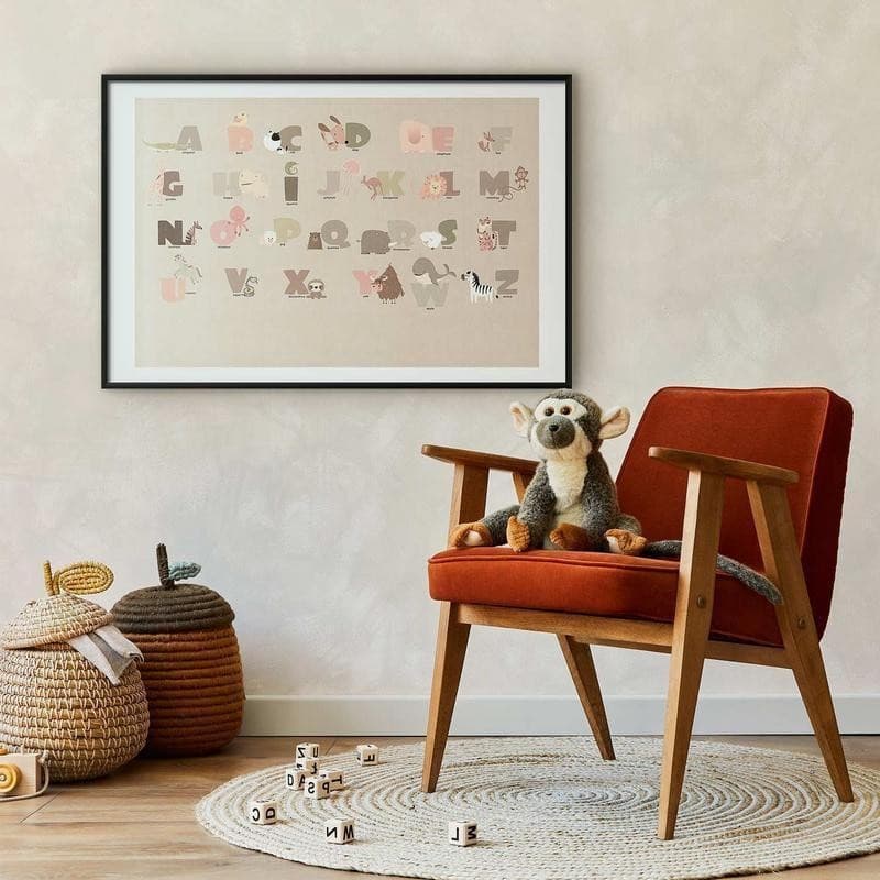 Poster - Beige Alphabet in Poster e stampe Collezione Casa - Trebisacce, commercioVirtuoso.it